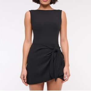 NWT Abercrombie & Fitch Black Tie Dress